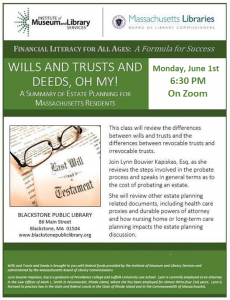 Flyer for Wills and Trust program