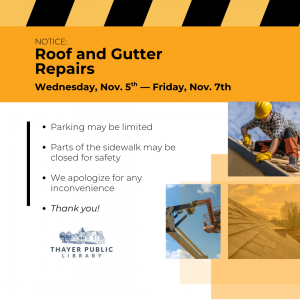 Parking may be limited. Parts of the sidewalk may be closed for safety We apologize for any inconvenience. Thank you!